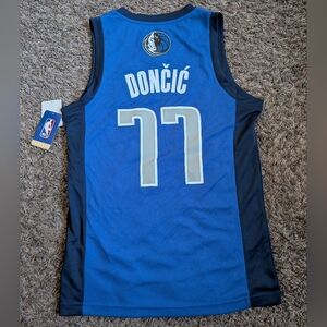 NWT NBA Dallas Mavericks Luka Doncic Game Royal Navy Jersey Men's S